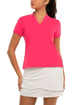 Lucky in Love Chi Chi Short Sleeve dámske polo, melónové