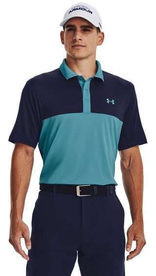 Under Armour Perf 3.0 Color Block pánske polo, glacier blue