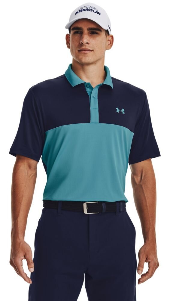 Under Armour Perf 3.0 Color Block pánske polo, glacier blue