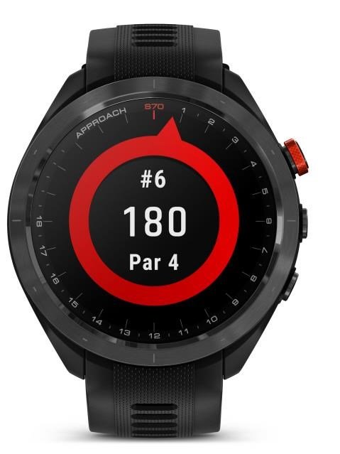 Garmin Approach S70 47mm GPS hodinky, čierny keramický rámik/čierny silikónový remienok