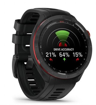Garmin Approach S70 47mm GPS hodinky, čierny keramický rámik/čierny silikónový remienok