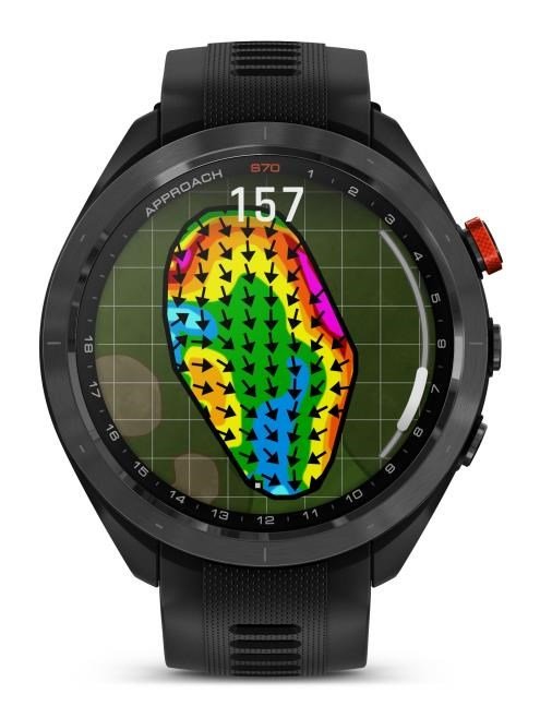 Garmin Approach S70 47mm GPS hodinky, čierny keramický rámik/čierny silikónový remienok