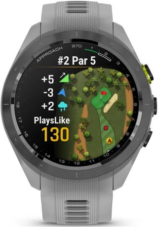 Garmin Approach S70 42 mm GPS hodinky, čierny keramický rámik/remienok Powder Grey