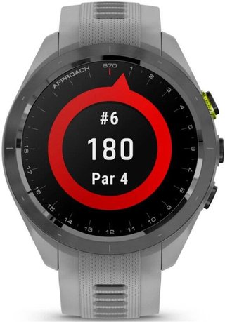 Garmin Approach S70 42 mm GPS hodinky, čierny keramický rámik/remienok Powder Grey