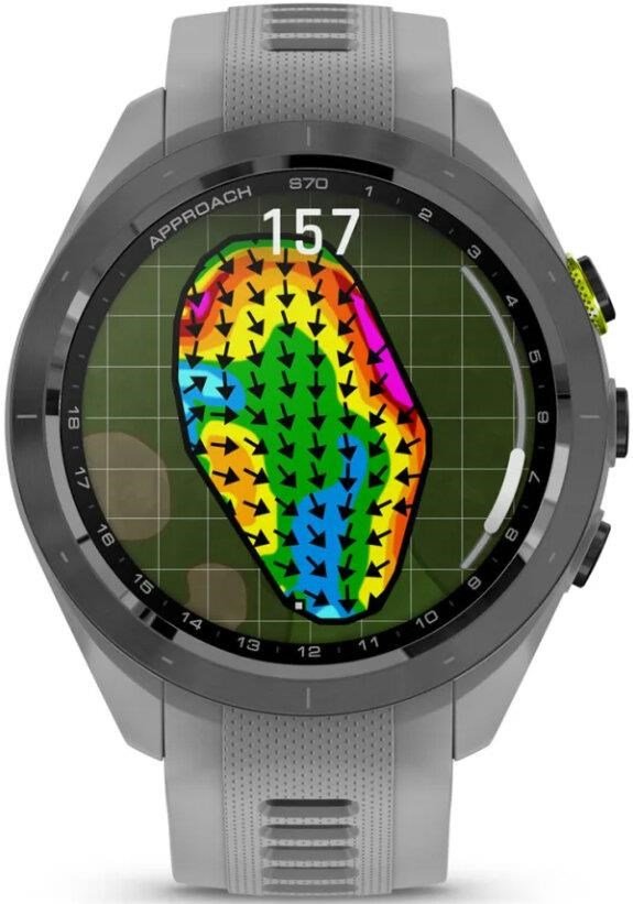 Garmin Approach S70 42 mm GPS hodinky, čierny keramický rámik/remienok Powder Grey