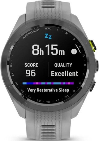 Garmin Approach S70 42 mm GPS hodinky, čierny keramický rámik/remienok Powder Grey