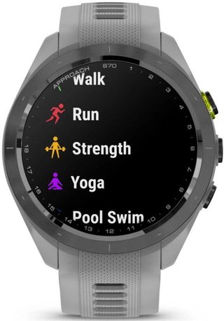 Garmin Approach S70 42 mm GPS hodinky, čierny keramický rámik/remienok Powder Grey