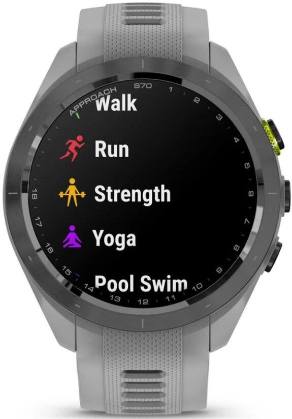 Garmin Approach S70 42 mm GPS hodinky, čierny keramický rámik/remienok Powder Grey