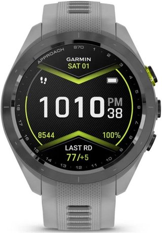Garmin Approach S70 42 mm GPS hodinky, čierny keramický rámik/remienok Powder Grey