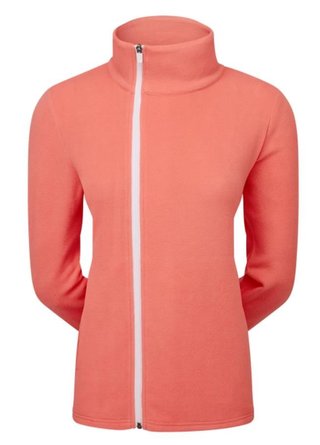 Footjoy Asymmetric Full-Zip Fleece dámska mikina, broskyňová