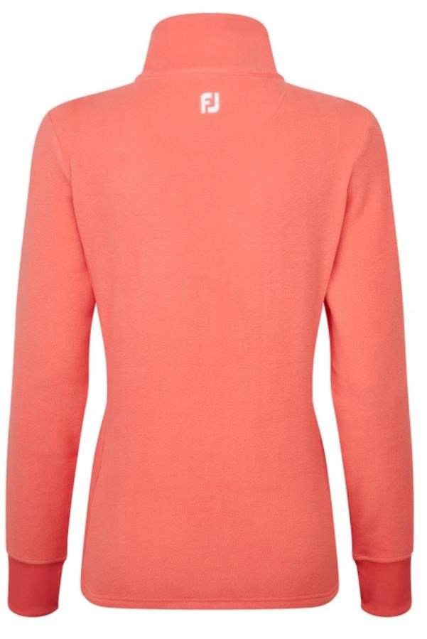 Footjoy Asymmetric Full-Zip Fleece dámska mikina, broskyňová