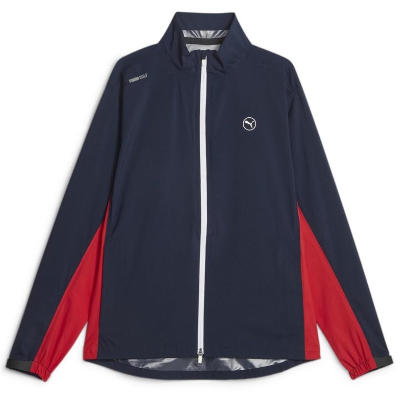 Puma DryLbl Rain pánska bunda, navy blazer/strong red