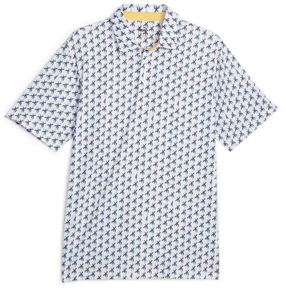 Puma Mattr Palms pánske polo, white glow/navy blazer