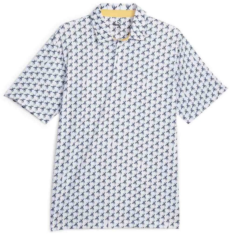 Puma Mattr Palms pánske polo, white glow/navy blazer