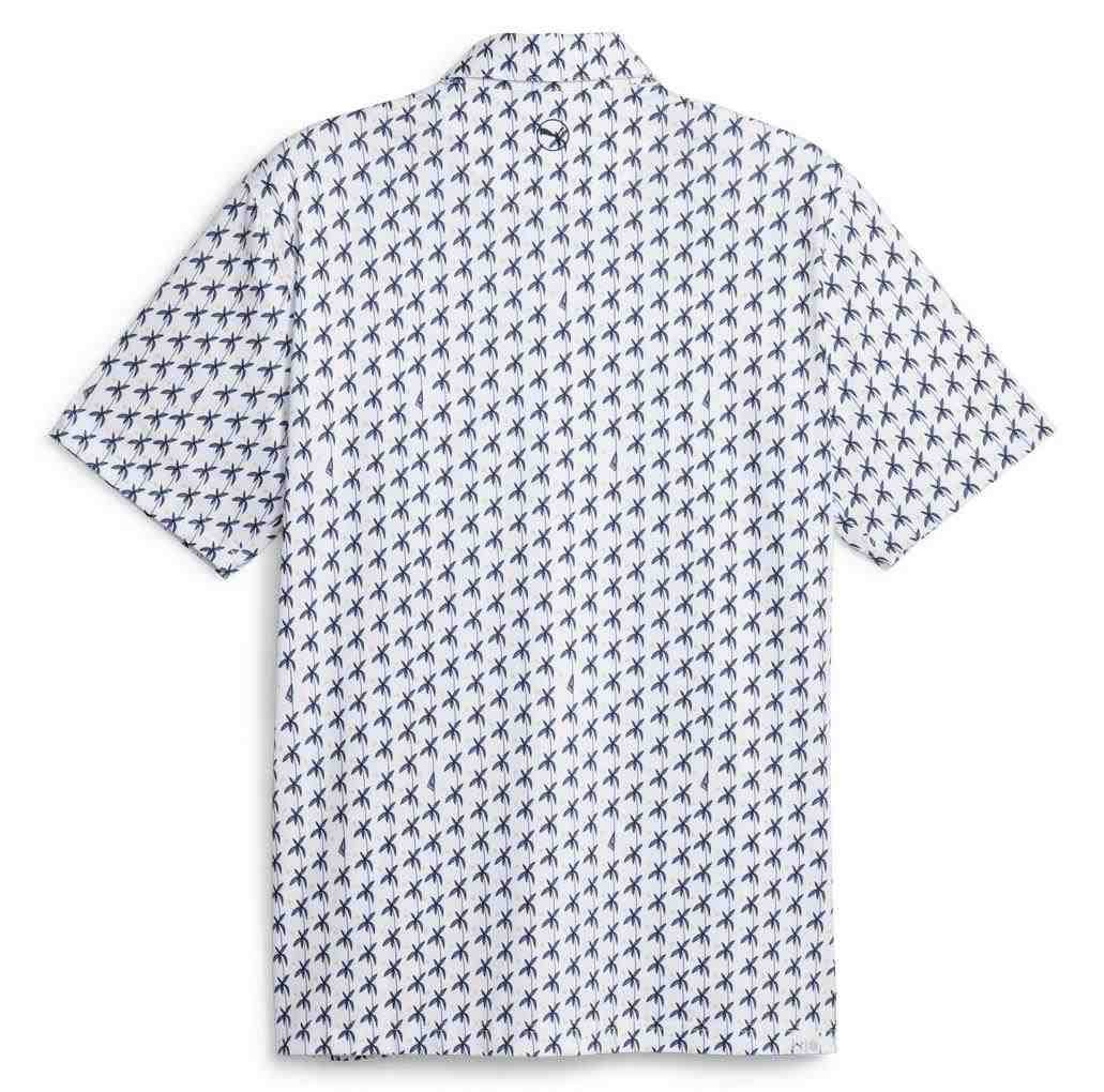 Puma Mattr Palms pánske polo, white glow/navy blazer