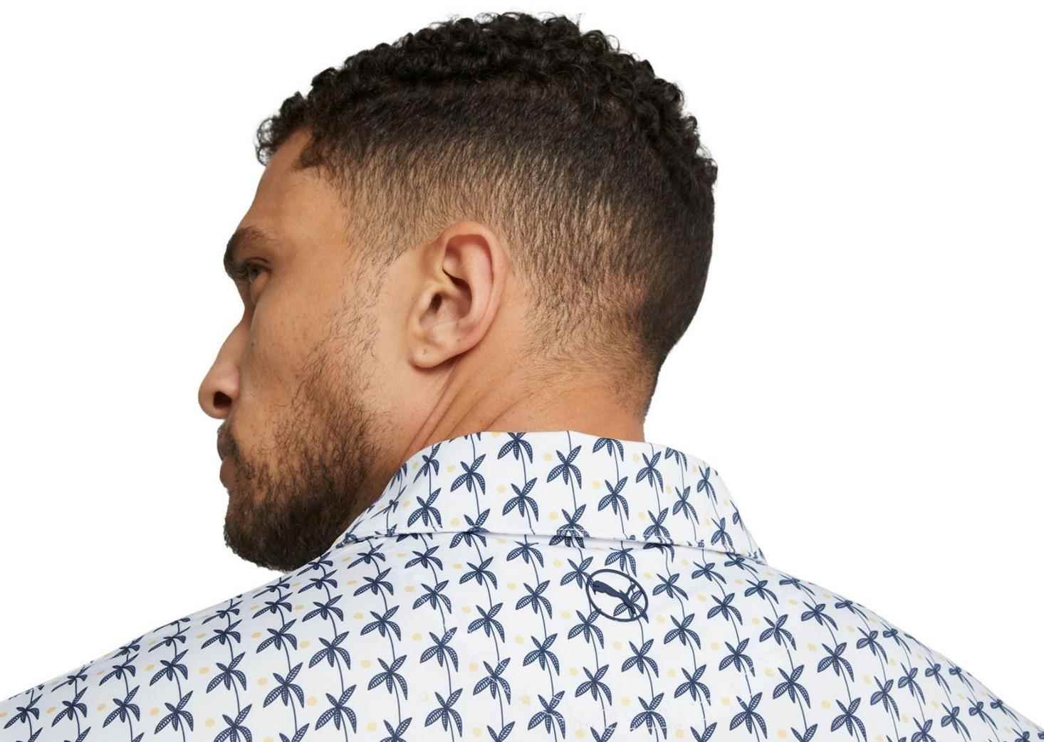 Puma Mattr Palms pánske polo, white glow/navy blazer