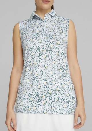 Puma Mattr Mariposa SL dámske polo, bold blue/flaxen