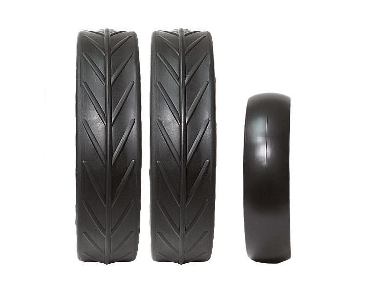 JuCad Complete Wheel Set (3) pre PHANTOM TITAN elektrické vozíky (ráfiky a pneumatiky), titanový