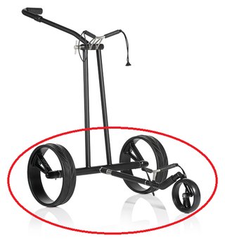JuCad Complete Wheel Set (3) pre PHANTOM TITAN elektrické vozíky (ráfiky a pneumatiky), titanový