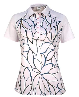 Callaway Linear Floral dámske polo, pink nectar