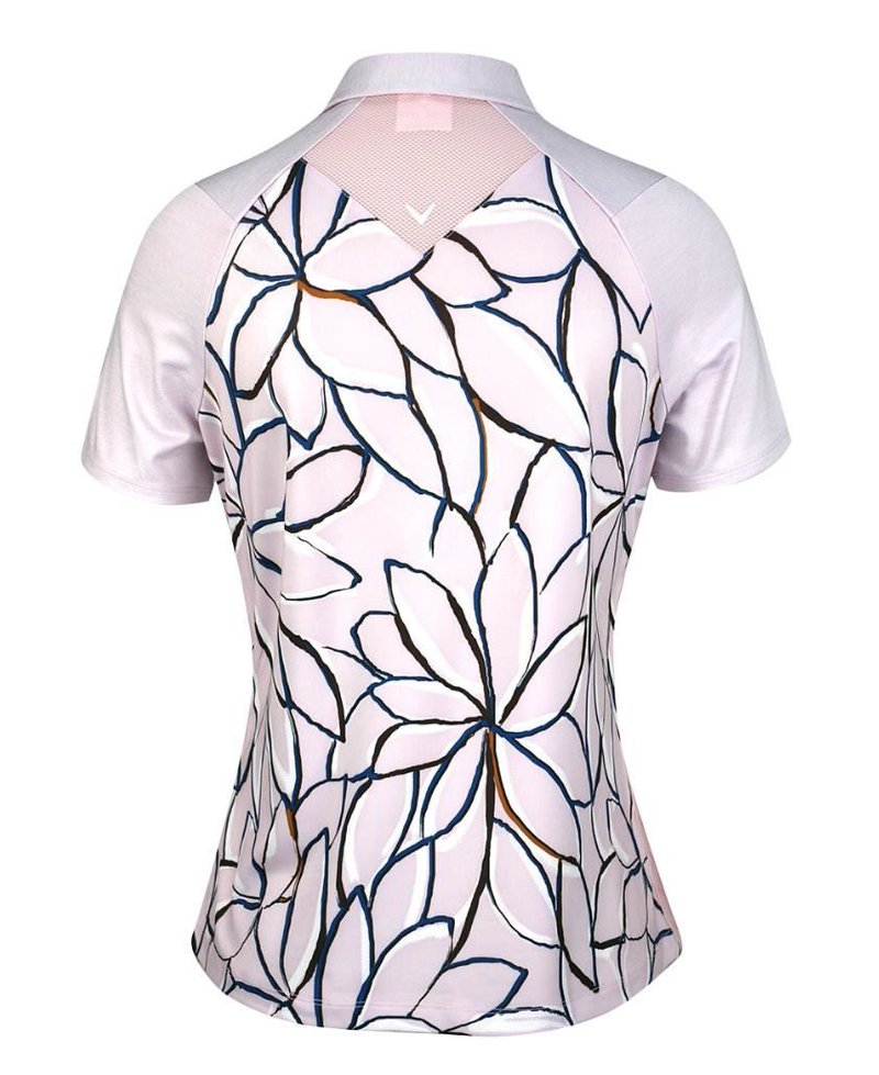 Callaway Linear Floral dámske polo, pink nectar