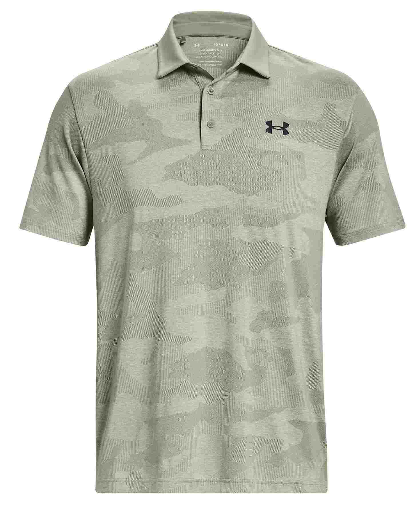 Under Armour Playoff Camo Jacquard pánske polo, grove green