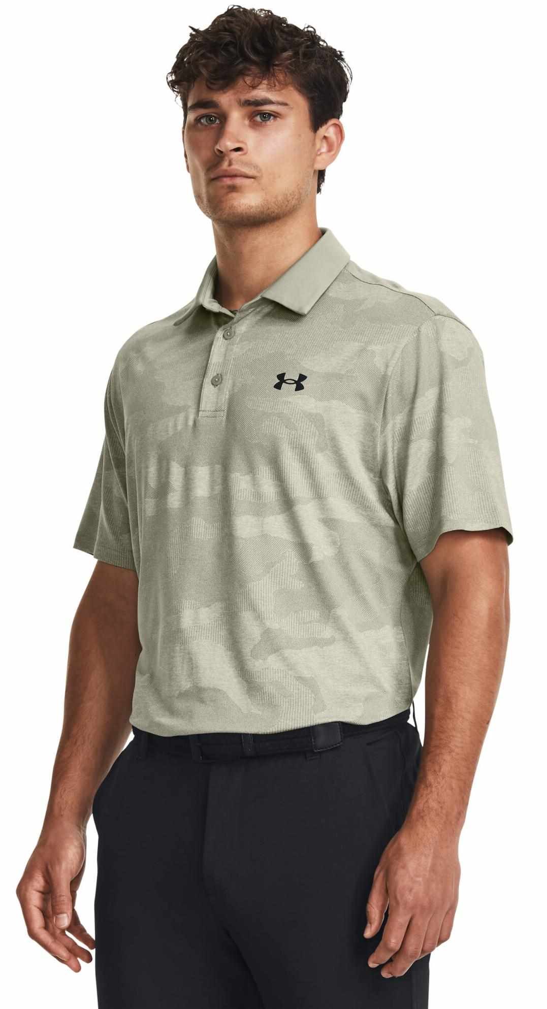 Under Armour Playoff Camo Jacquard pánske polo, grove green