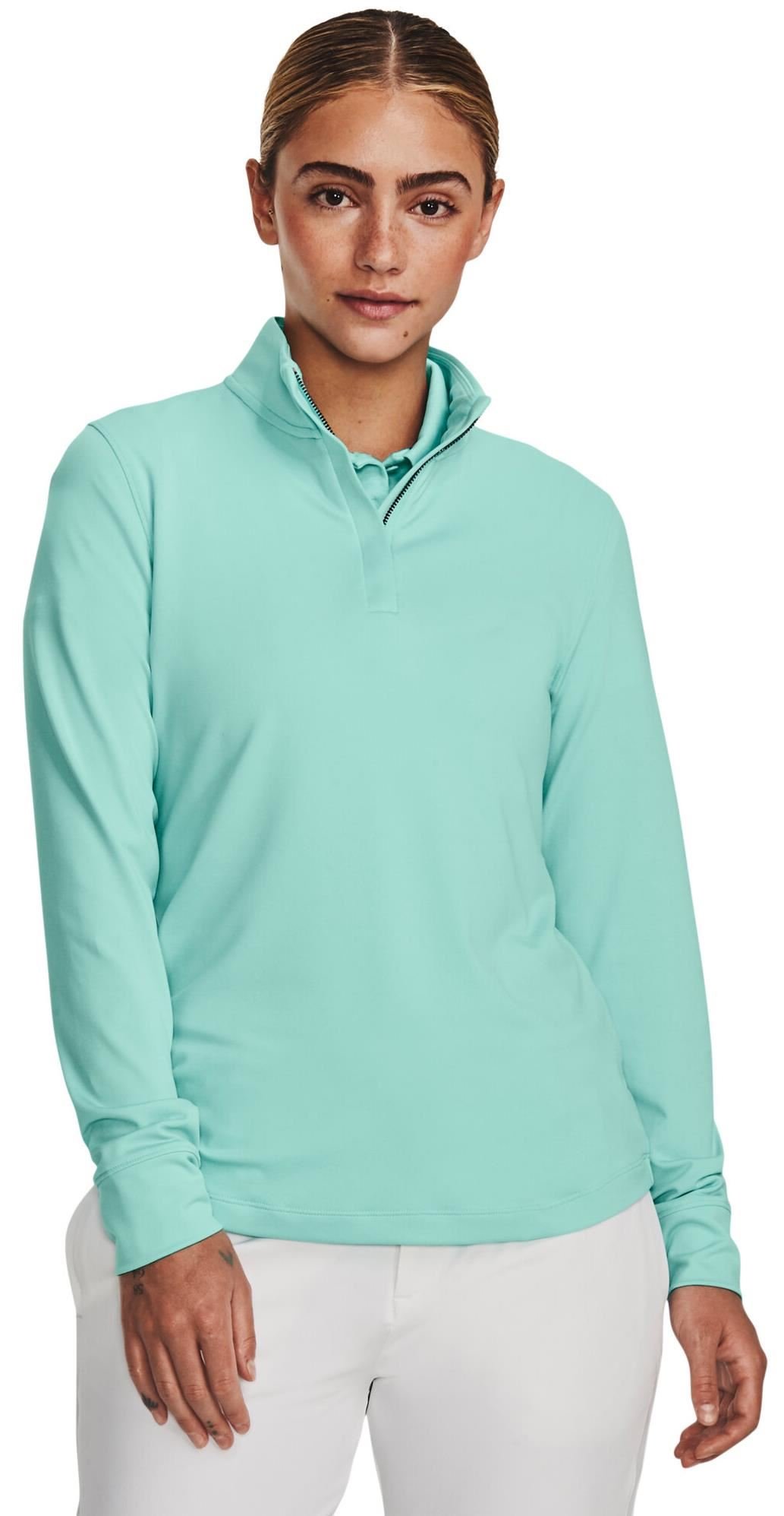 Under Armour Playoff 1/4 Zip dámska mikina, neo turquoise