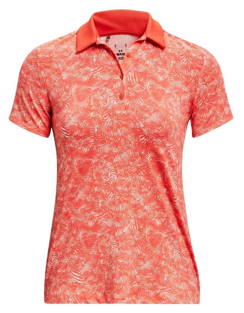 Under Armour Playoff dámske polo, venom red/beta