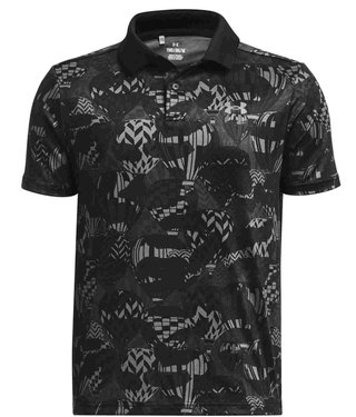 Under Armour Performance Printed detské polo, čierne
