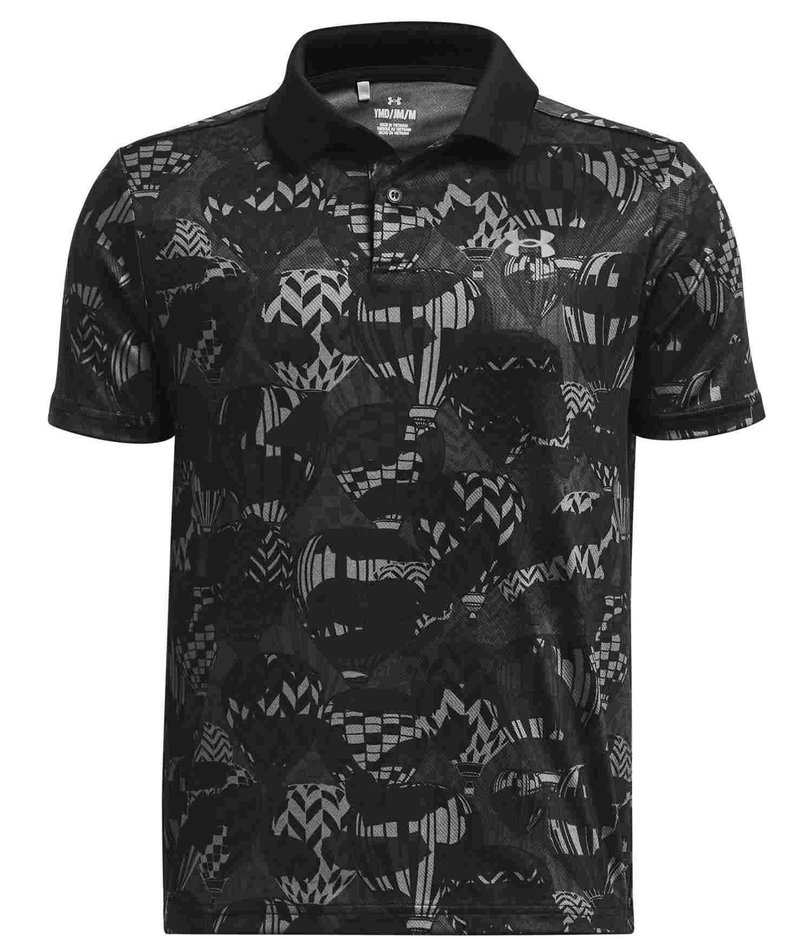 Under Armour Performance Printed detské polo, čierne