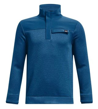 Under Armour Sweaterfleece 1/2 Zip juniorská mikina, varsity blue/halo gray