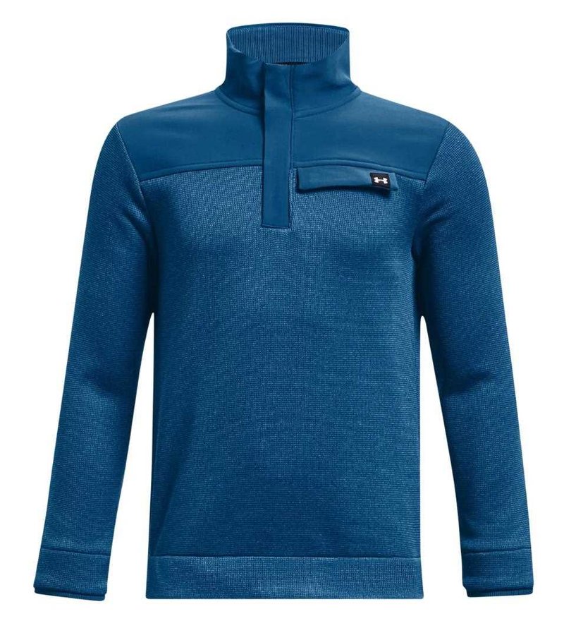 Under Armour Sweaterfleece 1/2 Zip juniorská mikina, varsity blue/halo gray