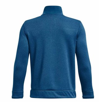 Under Armour Sweaterfleece 1/2 Zip juniorská mikina, varsity blue/halo gray