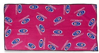 U.S. Kids Golf Multi Logo Microfiber golfový uterák, ružová