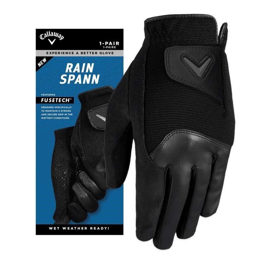 Callaway Rain Spann 2023 pánske golfové rukavice (pár), čierna