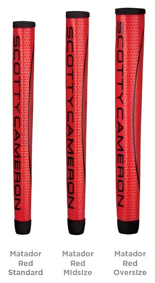 Scotty Cameron Matador putter grip, čierno/červený, midsize