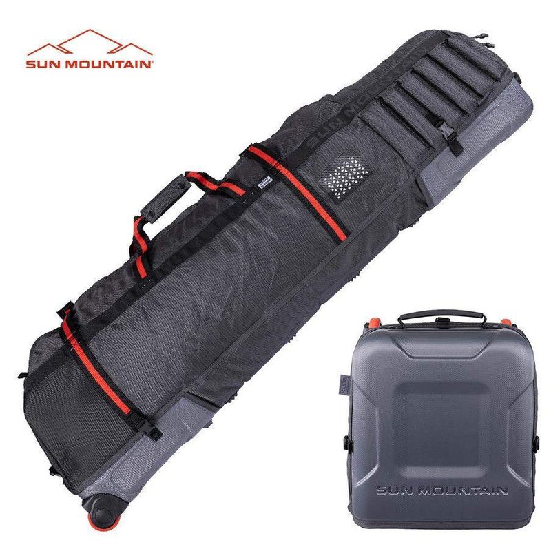 Sun Mountain Kube cestovný obal, oceľová/čierna/rush red