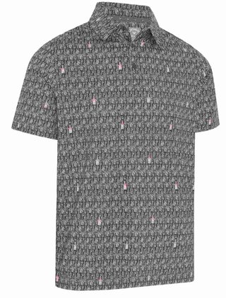 Callaway All-Over Scotch Novelty Print pánske polo, asphalt