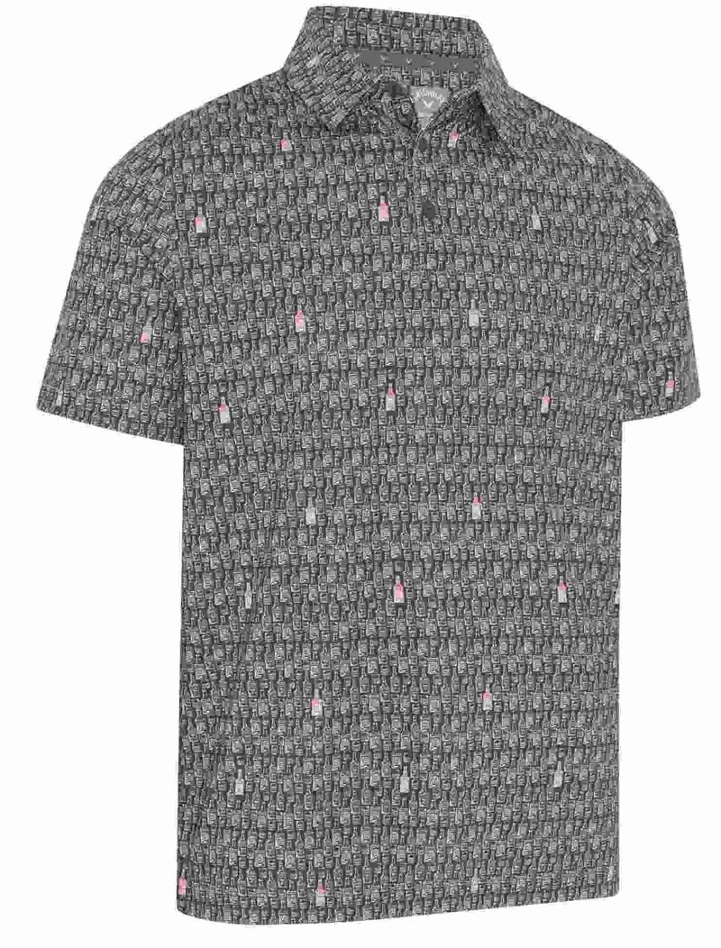 Callaway All-Over Scotch Novelty Print pánske polo, asphalt