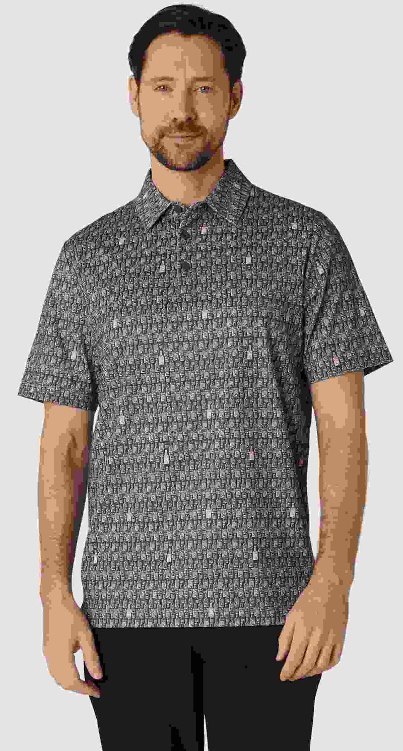 Callaway All-Over Scotch Novelty Print pánske polo, asphalt