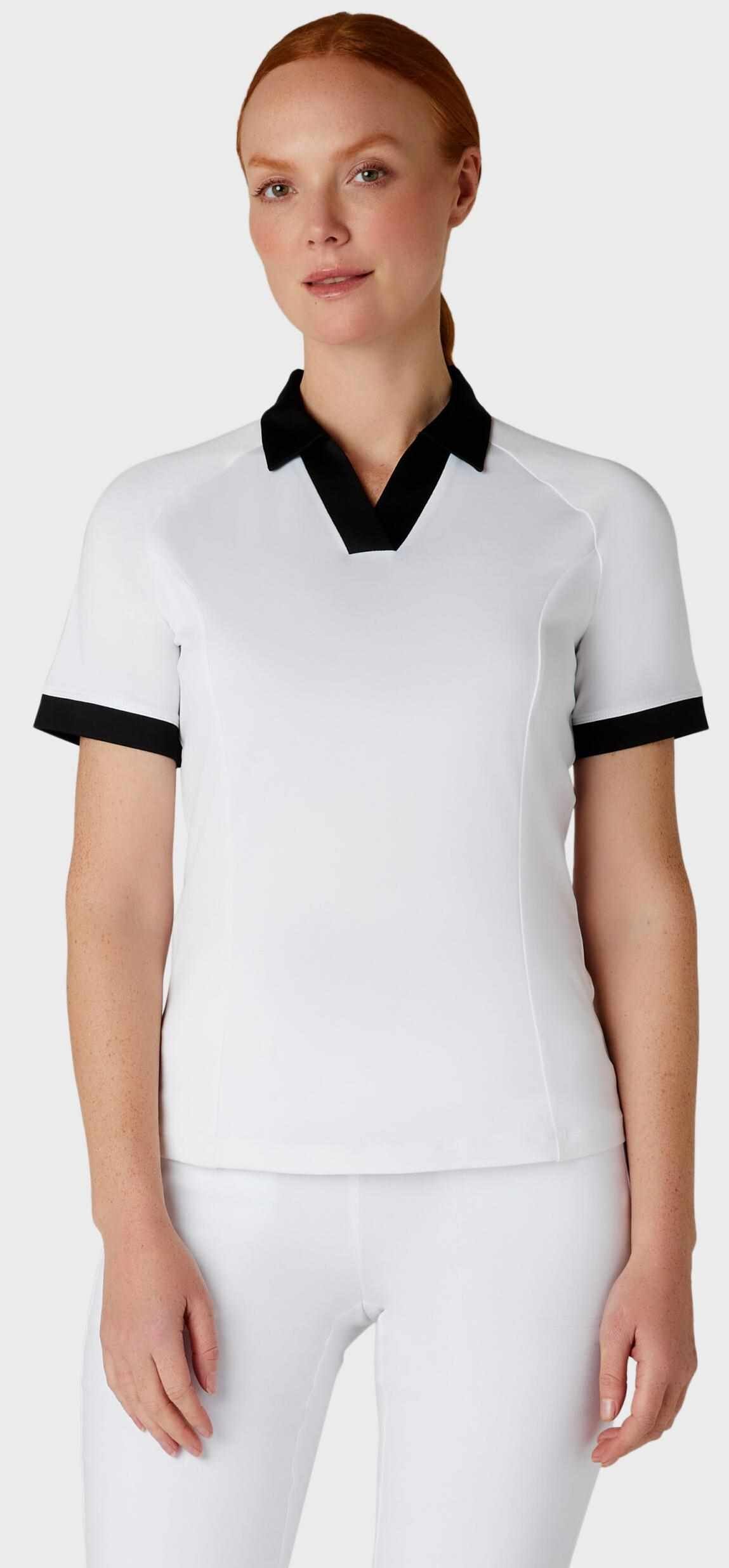 Callaway V-Placket Colorblock dámske polo, brilliant white/caviar