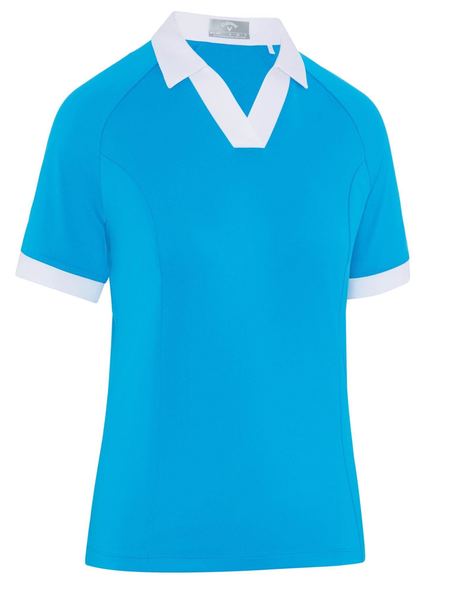 Callaway V-Placket Colorblock dámske polo, vivid blue