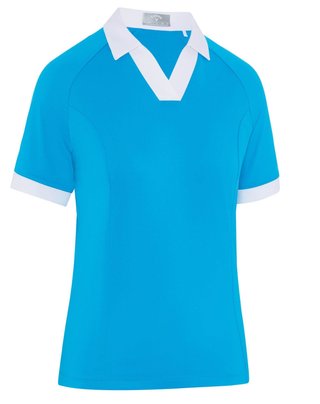 Callaway V-Placket Colorblock dámske polo, vivid blue