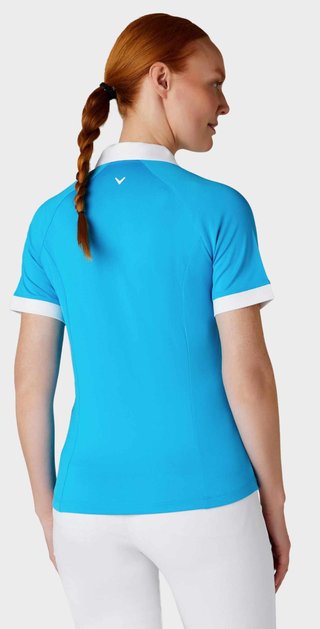 Callaway V-Placket Colorblock dámske polo, vivid blue