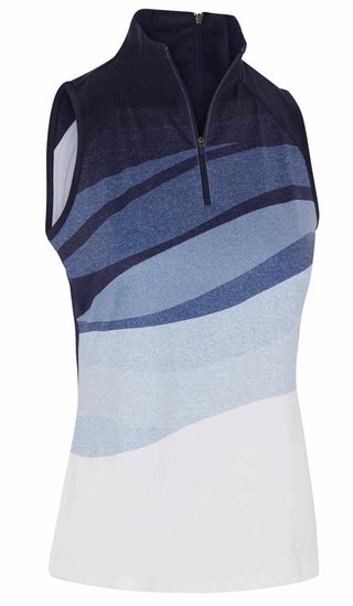 Callaway Gradient Wave Sleeveless dámske polo, peacoat