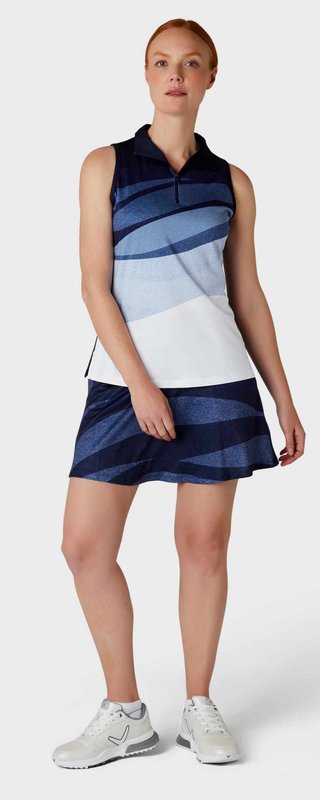 Callaway Gradient Wave Sleeveless dámske polo, peacoat