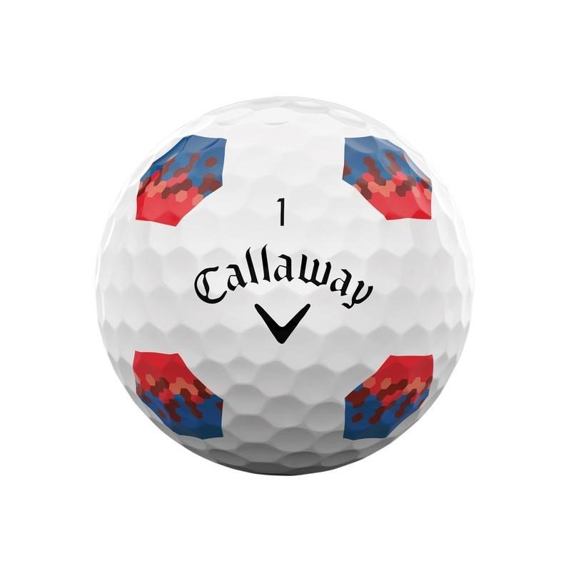 Callaway Chrome Tour TruTrack golfové loptičky, modré/červené
