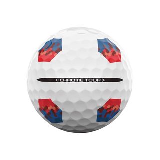Callaway Chrome Tour TruTrack golfové loptičky, modré/červené