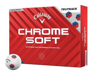 Callaway Chrome Soft TruTrack golfové loptičky, modré/červené